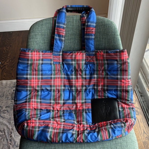 JW ANDERSON Handbags - JW Anderson Uniqlo Padded Tote Bag Tartan plaid checkered RARE Multicolor NWOT!